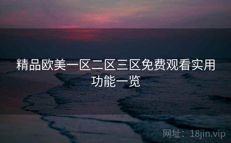 精品欧美一区二区三区免费观看实用功能一览