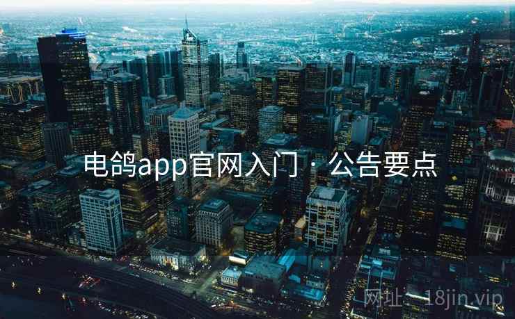 电鸽app官网入门 · 公告要点